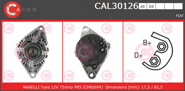 Casco CAL30126AS Alternator CAL30126AS: Dobra cena w Polsce na 2407.PL - Kup Teraz!