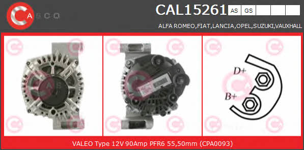 Casco CAL15261AS Alternator CAL15261AS: Buy near me in Poland at 2407.PL - Good price!