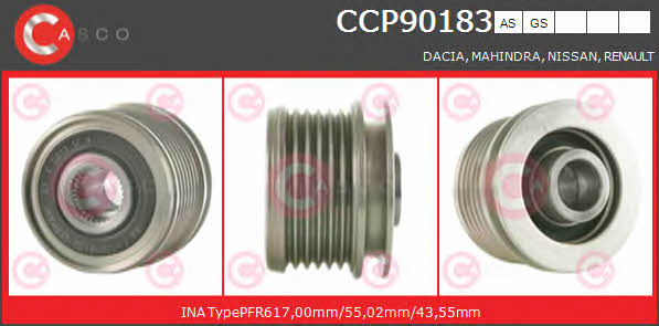 Casco CCP90183AS Шкив генератора CCP90183AS: Купить в Польше - Отличная цена на 2407.PL!