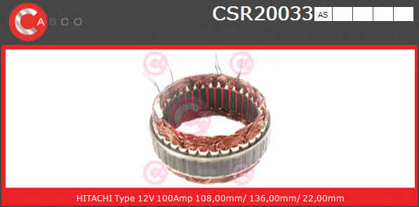 Casco CSR20033AS Alternator stator CSR20033AS: Buy near me in Poland at 2407.PL - Good price!