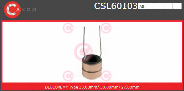Casco CSL60103AS Pierścień ślizgowy alternatora CSL60103AS: Dobra cena w Polsce na 2407.PL - Kup Teraz!