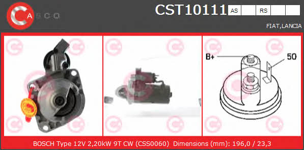 Casco CST10111RS Стартер CST10111RS: Отличная цена - Купить в Польше на 2407.PL!