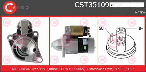 Casco CST35109AS Стартер CST35109AS: Отличная цена - Купить в Польше на 2407.PL!