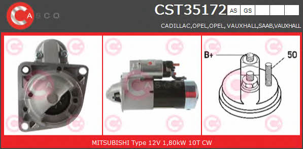 Casco CST35172GS Стартер CST35172GS: Отличная цена - Купить в Польше на 2407.PL!