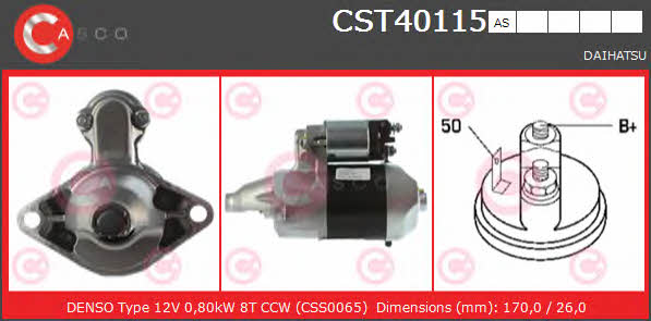 Casco CST40115AS Стартер CST40115AS: Отличная цена - Купить в Польше на 2407.PL!
