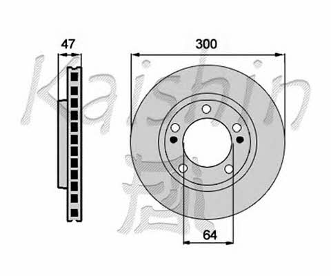 Kaishin CBR230 Front brake disc ventilated CBR230: Buy near me in Poland at 2407.PL - Good price!