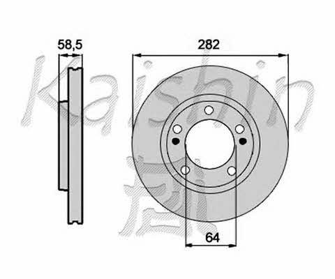 Kaishin CBR294 Rear brake disc, non-ventilated CBR294: Buy near me in Poland at 2407.PL - Good price!