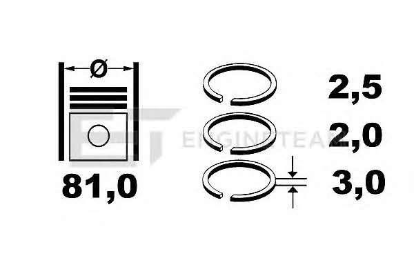 Et engineteam R1004900 Piston Ring Kit R1004900: Buy near me in Poland at 2407.PL - Good price!