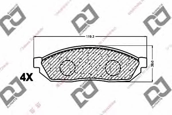 Dj parts BP1271 Гальмівні колодки, комплект BP1271: Приваблива ціна - Купити у Польщі на 2407.PL!