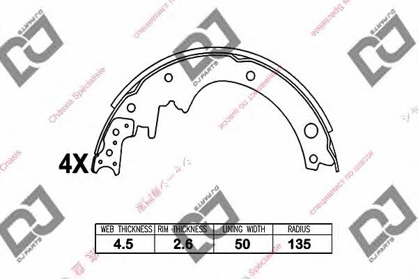 Dj parts BS1098 Brake shoe set BS1098: Buy near me in Poland at 2407.PL - Good price!