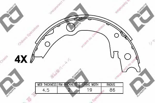 Dj parts BS1424 Brake shoe set BS1424: Buy near me at 2407.PL in Poland at an Affordable price!