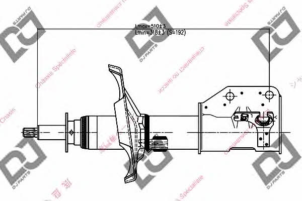 Dj parts DS1194GS Front Left Gas Oil Suspension Shock Absorber DS1194GS: Buy near me in Poland at 2407.PL - Good price!