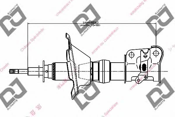 Dj parts DS1313GS Амортизатор подвески передний левый газомасляный DS1313GS: Отличная цена - Купить в Польше на 2407.PL!