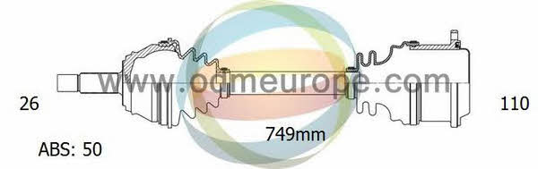 Odm-multiparts 18-223021 Drive shaft 18223021: Buy near me in Poland at 2407.PL - Good price!
