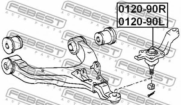 Купити Febest 0120-90R за низькою ціною в Польщі!