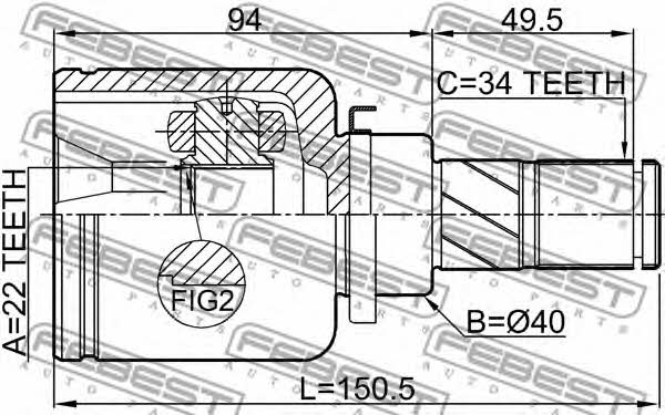 Купити Febest 2111CDHLH – суперціна на 2407.PL!