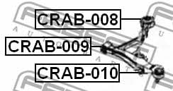 Tuleja przedniego dolnego wahacz przednia Febest CRAB-009