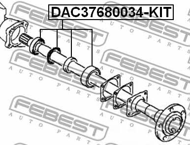 Rear Wheel Bearing Kit Febest DAC37680034-KIT