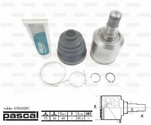 Pascal G7K002PC Constant Velocity Joint (CV joint), internal, set G7K002PC: Buy near me in Poland at 2407.PL - Good price!