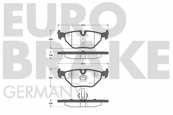 Eurobrake 5502221524 Brake Pad Set, disc brake 5502221524: Buy near me in Poland at 2407.PL - Good price!