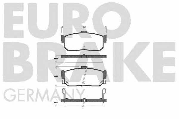 Eurobrake 5502222237 Brake Pad Set, disc brake 5502222237: Buy near me in Poland at 2407.PL - Good price!