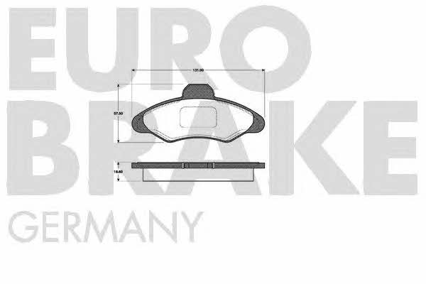 Eurobrake 5502222518 Brake Pad Set, disc brake 5502222518: Buy near me in Poland at 2407.PL - Good price!