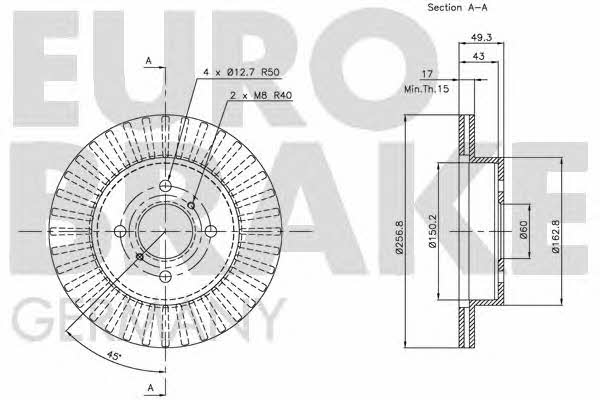 Eurobrake 5815205211 Тормозной диск передний вентилируемый 5815205211: Отличная цена - Купить в Польше на 2407.PL!