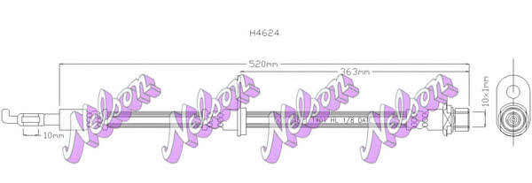 Brovex-Nelson H4624 Bremsschlauch H4624: Kaufen Sie zu einem guten Preis in Polen bei 2407.PL!