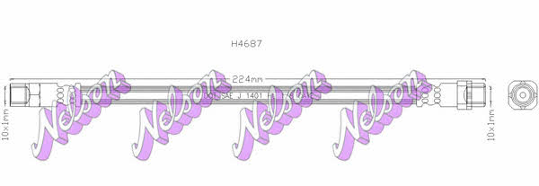 Brovex-Nelson H4687 Brake Hose H4687: Buy near me in Poland at 2407.PL - Good price!