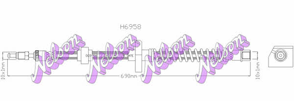 Brovex-Nelson H6958 Brake Hose H6958: Buy near me in Poland at 2407.PL - Good price!