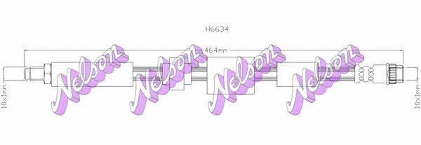 Brovex-Nelson H6634 Тормозной шланг H6634: Отличная цена - Купить в Польше на 2407.PL!