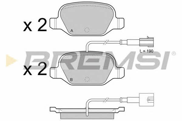 Bremsi BP3489 Brake Pad Set, disc brake BP3489: Buy near me in Poland at 2407.PL - Good price!