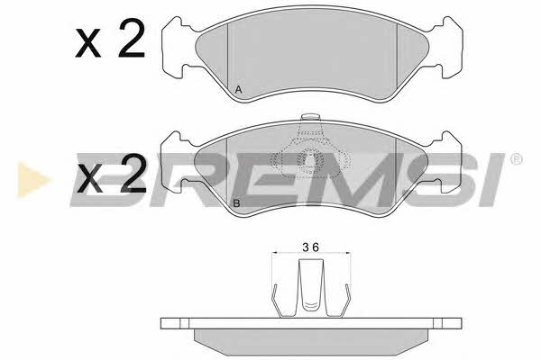 Bremsi BP2671 Scheibenbremsbeläge, Set BP2671: Kaufen Sie zu einem guten Preis in Polen bei 2407.PL!