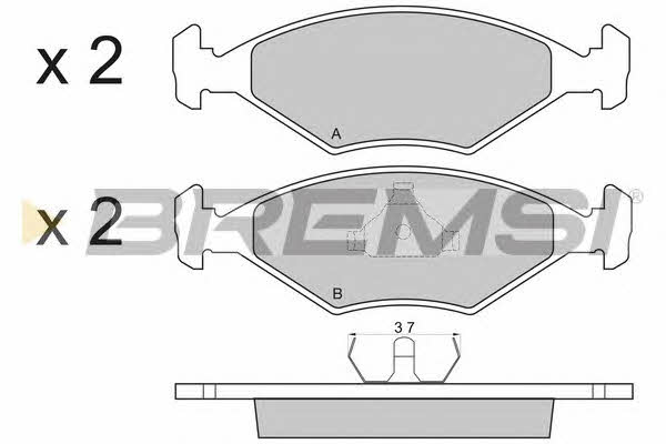 Bremsi BP2822 Brake Pad Set, disc brake BP2822: Buy near me in Poland at 2407.PL - Good price!