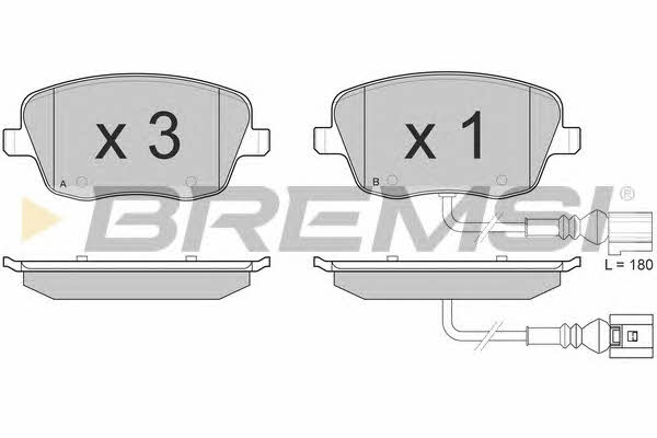 Bremsi BP3013 Тормозные колодки дисковые, комплект BP3013: Отличная цена - Купить в Польше на 2407.PL!