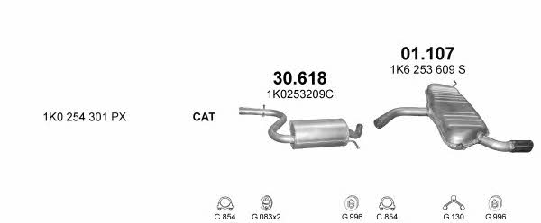 Polmostrow POLMO99505 Exhaust system POLMO99505: Buy near me at 2407.PL in Poland at an Affordable price!