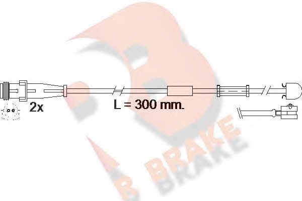 R Brake 610504RB Warning contact, brake pad wear 610504RB: Buy near me in Poland at 2407.PL - Good price!