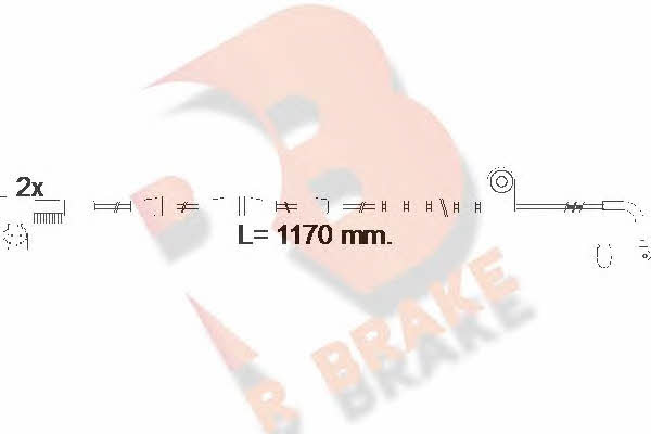 R Brake 610550RB Warning contact, brake pad wear 610550RB: Buy near me in Poland at 2407.PL - Good price!