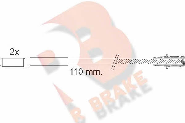 R Brake 610016RB Warning contact, brake pad wear 610016RB: Buy near me in Poland at 2407.PL - Good price!