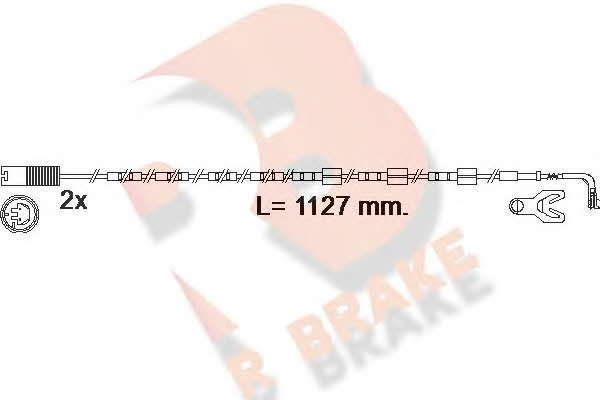 R Brake 610605RB Warning contact, brake pad wear 610605RB: Buy near me in Poland at 2407.PL - Good price!