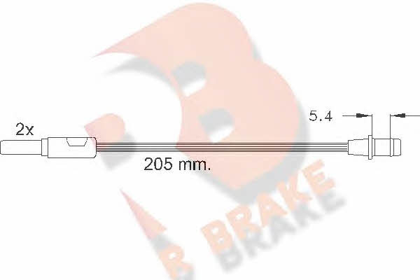 R Brake 610185RB Warning contact, brake pad wear 610185RB: Buy near me in Poland at 2407.PL - Good price!