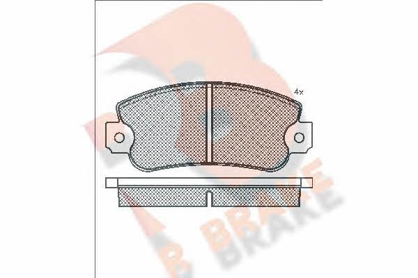 R Brake RB0496 Brake Pad Set, disc brake RB0496: Buy near me in Poland at 2407.PL - Good price!