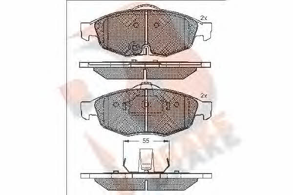 R Brake RB1559 Brake Pad Set, disc brake RB1559: Buy near me in Poland at 2407.PL - Good price!