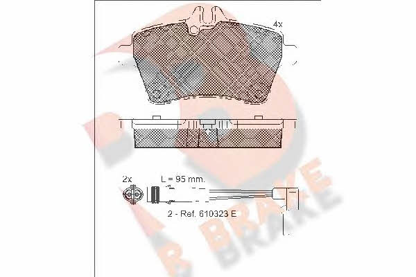 R Brake RB1678 Brake Pad Set, disc brake RB1678: Buy near me in Poland at 2407.PL - Good price!