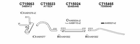  150385 Exhaust system 150385: Buy near me in Poland at 2407.PL - Good price!