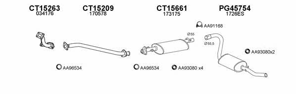  150511 Exhaust system 150511: Buy near me in Poland at 2407.PL - Good price!