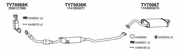  700133 Exhaust system 700133: Buy near me in Poland at 2407.PL - Good price!