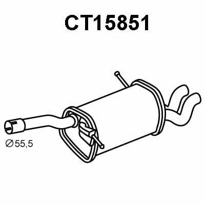 Veneporte CT15851 End Silencer CT15851: Buy near me in Poland at 2407.PL - Good price!