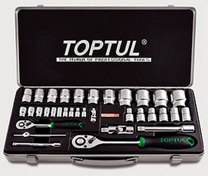 Toptul GCAD3402 The tool kit combined 1/4 ", 1/2" 34 units. GCAD3402: Buy near me in Poland at 2407.PL - Good price!