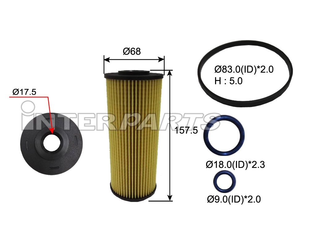 Interparts filter IPEO-821 Oil Filter IPEO821: Buy near me in Poland at 2407.PL - Good price!
